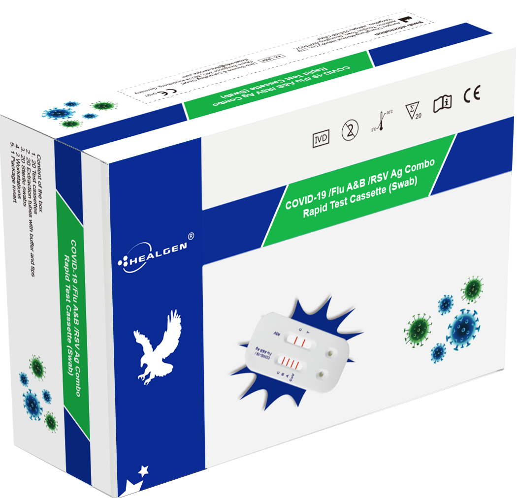 4-in-1 COVID19, Flu (A&B) and RSV Test (box of 20)